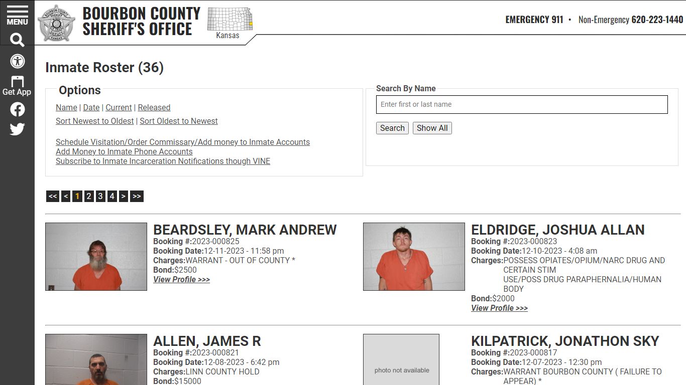 Inmate Roster - Bourbon County KS Sheriff’s Office